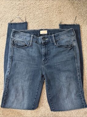 MOTHER Women's Blue Cropped Ankle Jeans